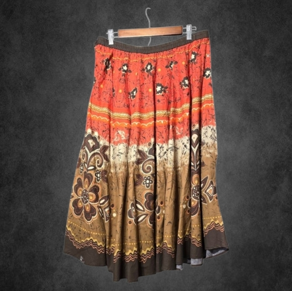 Bohemian Sequined Floral Broom Skirt - Picture 1 of 5